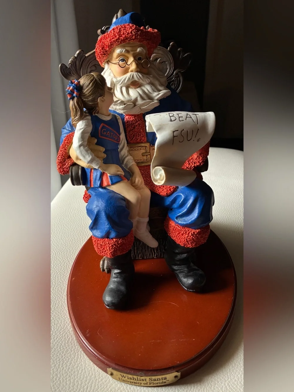 University of Florida Gators Wishlist Santa figurine/decoration - Beat FSU